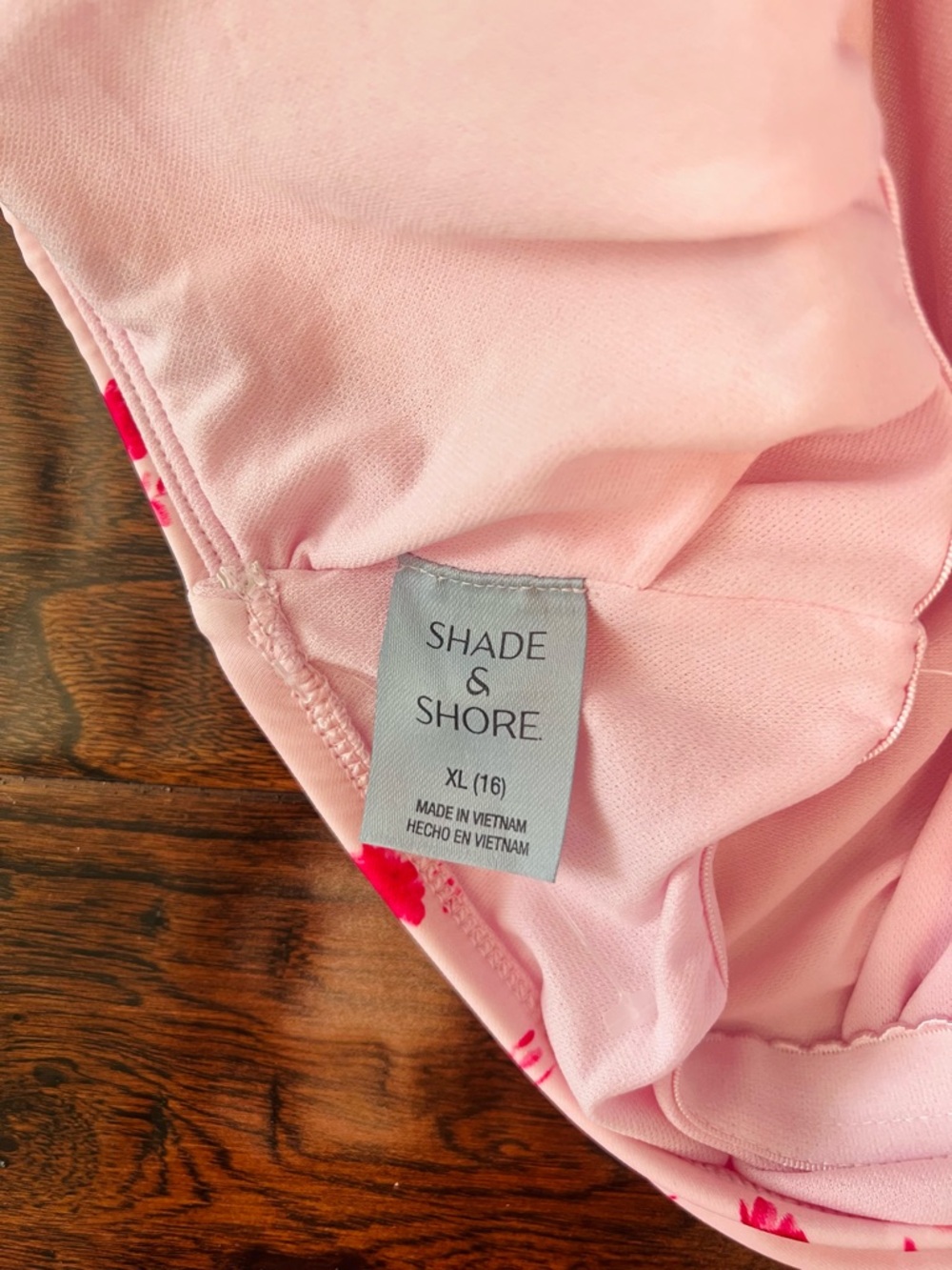 Shade & Shore Pink Floral Halter One-Piece Swimsuit - Picture 3 of 4
